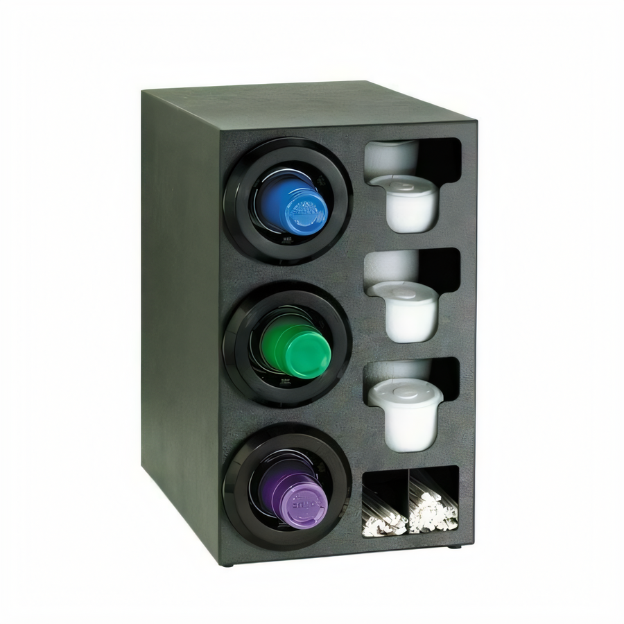 Product image #1 for Dispense-Rite STL-C-3LBT Adjustable Countertop Cup, Lid and Straw Dispenser Cabinet, Left-Side 3-Dispenser