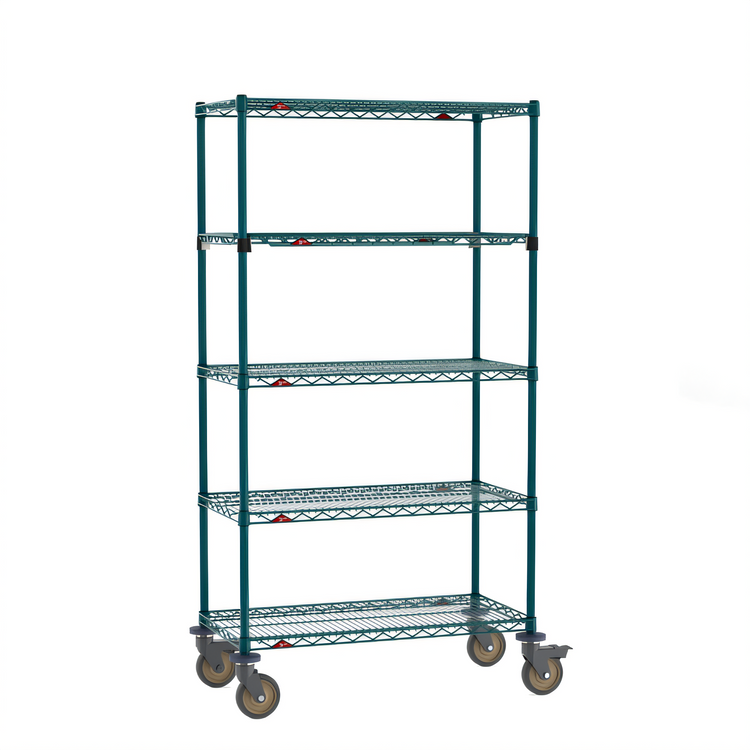 Product image #1 for Super Erecta 5-Tier Wire Stem Caster Cart, 36 Inch W x 18 Inch D x 68 Inch H