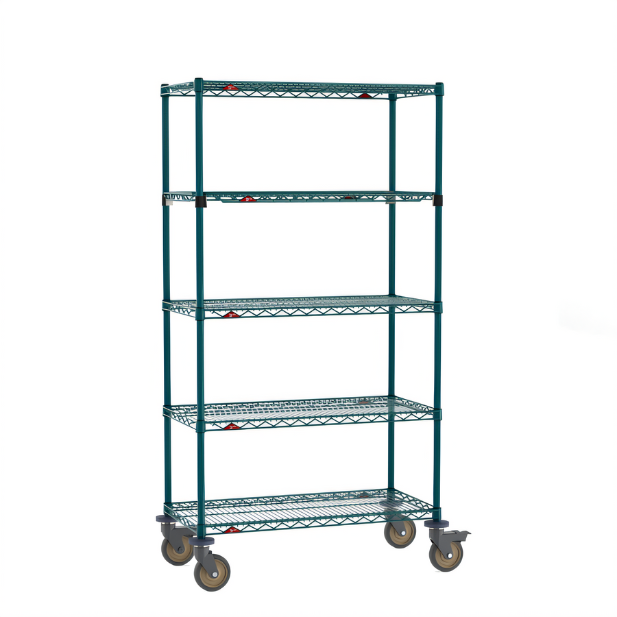 Product image #1 for Super Erecta 5-Tier Wire Stem Caster Cart, 36 Inch W x 18 Inch D x 68 Inch H