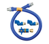 Thumbnail image #1 for Dormont Blue Hose 1-Inch I.D. x 48-Inch Double Swivel MAX/Safety Quik Moveable Gas Connector Hose Assembly