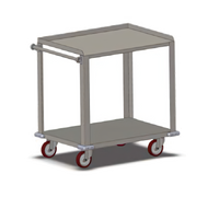 Stainless Steel Two-Shelf Utility Bus Cart