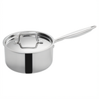 Thumbnail image #1 for Winco Tri-Gen TGAP-4 3-1/2 Qt Round Induction-Ready Triply Stainless Steel Sauce Pan with Cover Case of 4
