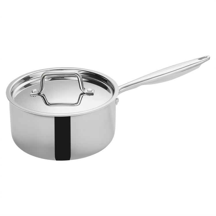 Product image #1 for Tri-Gen 3-1/2 Qt Round Induction-Ready Triply Stainless Steel Sauce Pan with Cover
