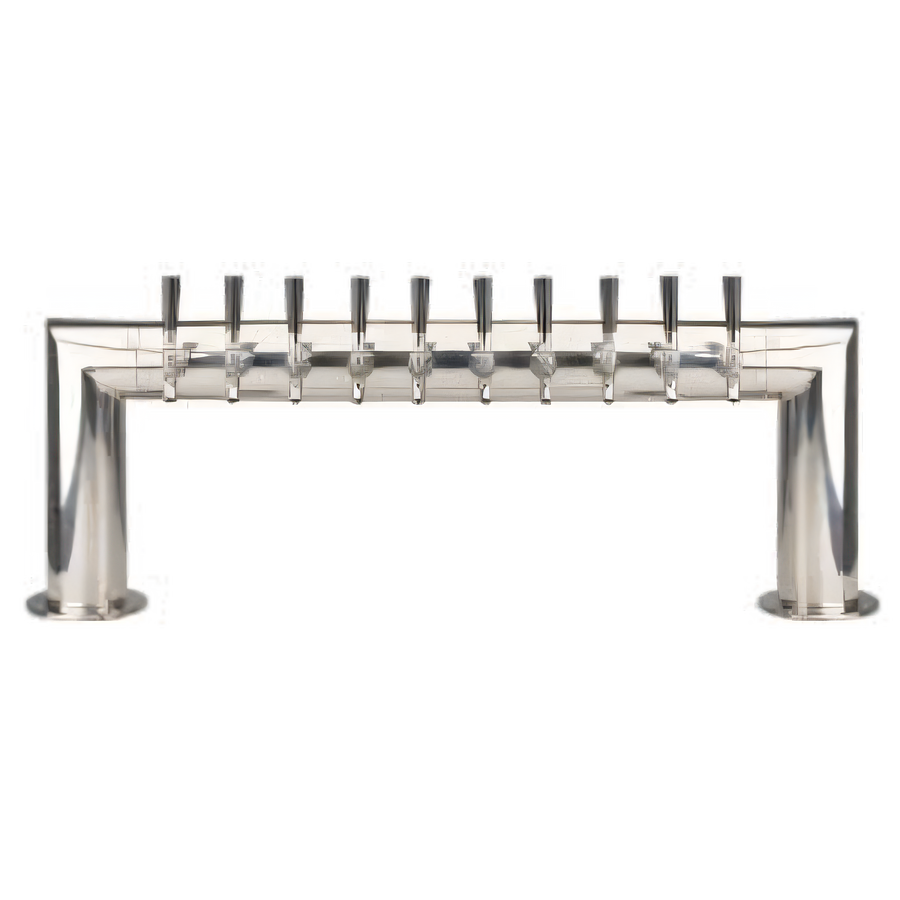 Product image #1 for Micro Matic Pass-Thru Countertop 10-Faucet Air-Cooled Draft Beer Tower with Polished Stainless Steel Finish
