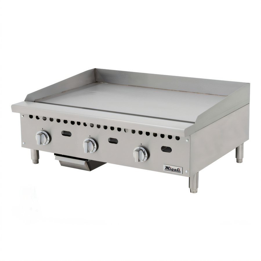 Product image #1 for Migali Competitor Series 36-Inch Countertop Natural Gas Griddle with Thermostatic Controls