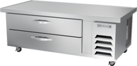 Beverage-Air 64-Inch Two-Drawer Worktop Chef Base Refrigerator with Extended Top