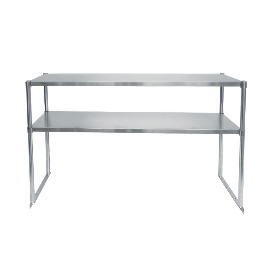 Product image #1 for Atosa Double Adjustable Stainless Steel Overshelf for Work Tables, 48-1/4 x 12-8/10 x 33 Inches