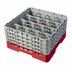 Thumbnail image #2 for Cambro Camrack Full-Size 16-Compartment Glass Rack with 4 Soft Gray Extenders, Red