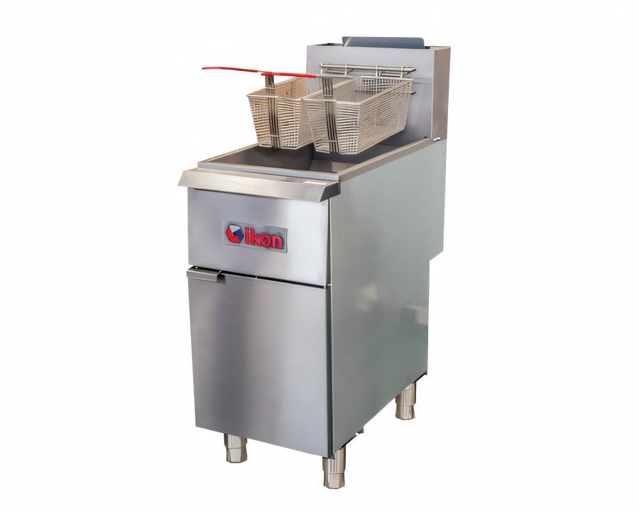 Product image #1 for IKON Cooking Natural Gas Tube Fryer, 40-55 lb Capacity, Millivolt Thermostat
