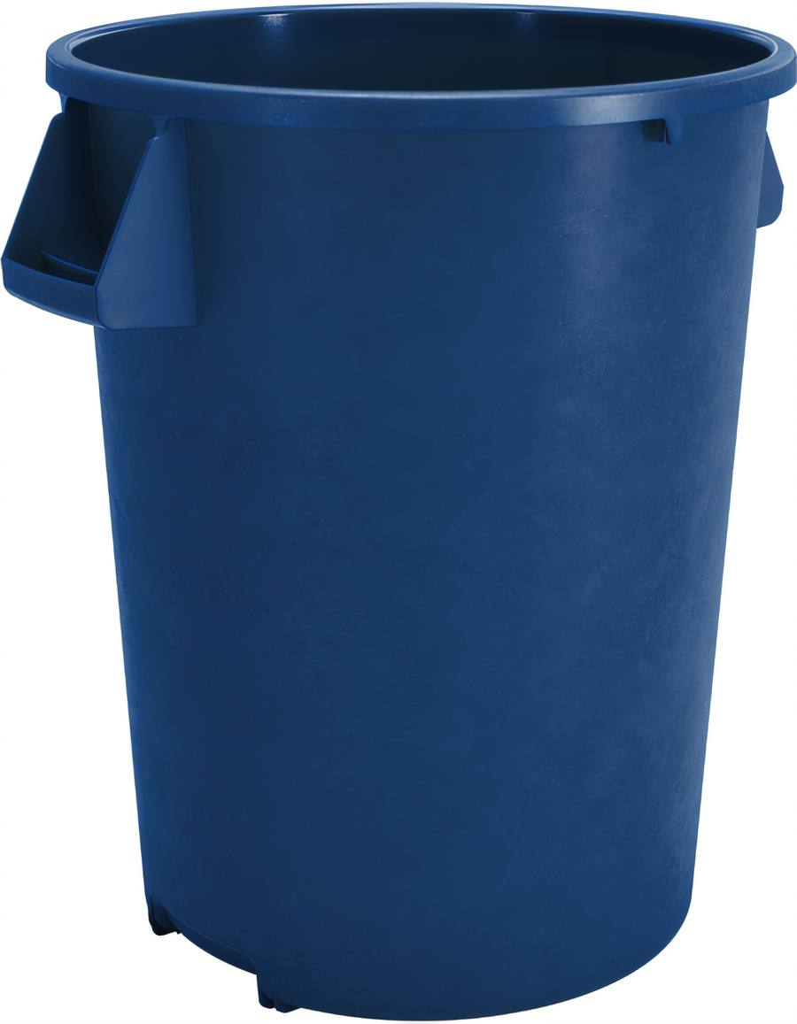 Product image #1 for Bronco 32 Gallon Blue Round Stackable Waste Container
