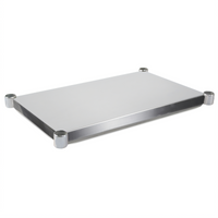 John Boos SSK6-3672 72 Inch x 36 Inch 16-Gauge Stainless Steel Optional Undershelf