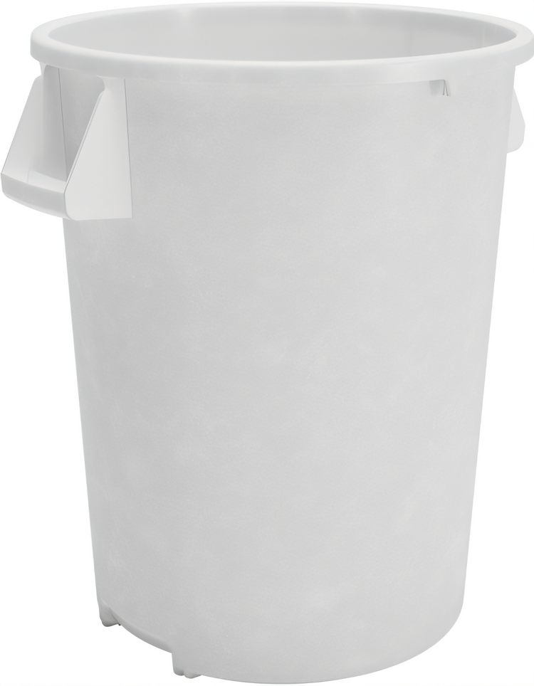 Product image #1 for Bronco 44 Gallon Round Stackable Waste Container, White