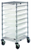 Thumbnail image #1 for Quantum Mobile Bin Cart with 2 Wire Shelves and 7 Clear Bins, 21 x 24 x 45 Inches, Chrome Plated