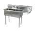 Thumbnail image #1 for BK Resources Two Compartment Stainless Steel Sink with Right Drainboard and 18