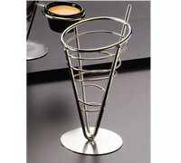 Ironworks Stainless Steel Conical Single-Cone Serving Basket, 5-Inch Dia. x 9-Inch H