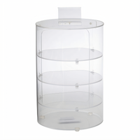 Antunes Cylindrical Countertop Pastry Display Case with Acrylic Panels, 3-Tier, 12-Item Capacity