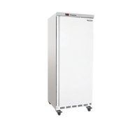 Serv-Ware 25 Cu. Ft. 1-Door Reach-In Freezer with White Painted Finish, Bottom-Mounted Compressor, 115V