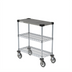 Thumbnail image #1 for Chain Reaction Drive-Thru 3-Tier Order Staging Cart with 30 x 14 Inch Stainless Steel Top