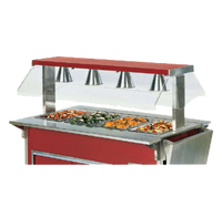 Access Non-Adjustable Buffet Breath Guard, Modified Corner Station with Full-Length End Panels