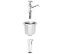 Fisher Dipper Well Faucet and Sink Assembly, Drop-In, Stainless Steel, 6-7/8-Inch Diameter