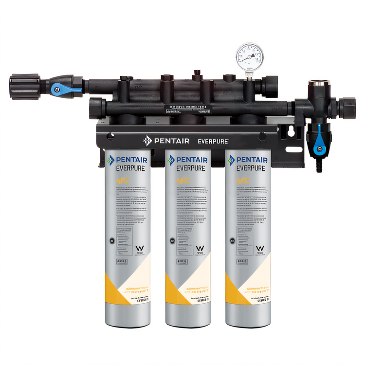 Product image #1 for Everpure QC7I Triple 4FC Triple Cartridge Water Filtration System, 45,000 Gallon Capacity, 7.5 GPM, 0.2 Micron
