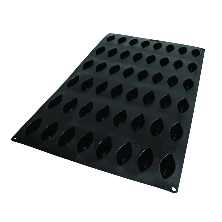 Product image #1 for Silikomart 48-Cavity Quenelle Silicone Mold, 0.8 oz Portions, Black