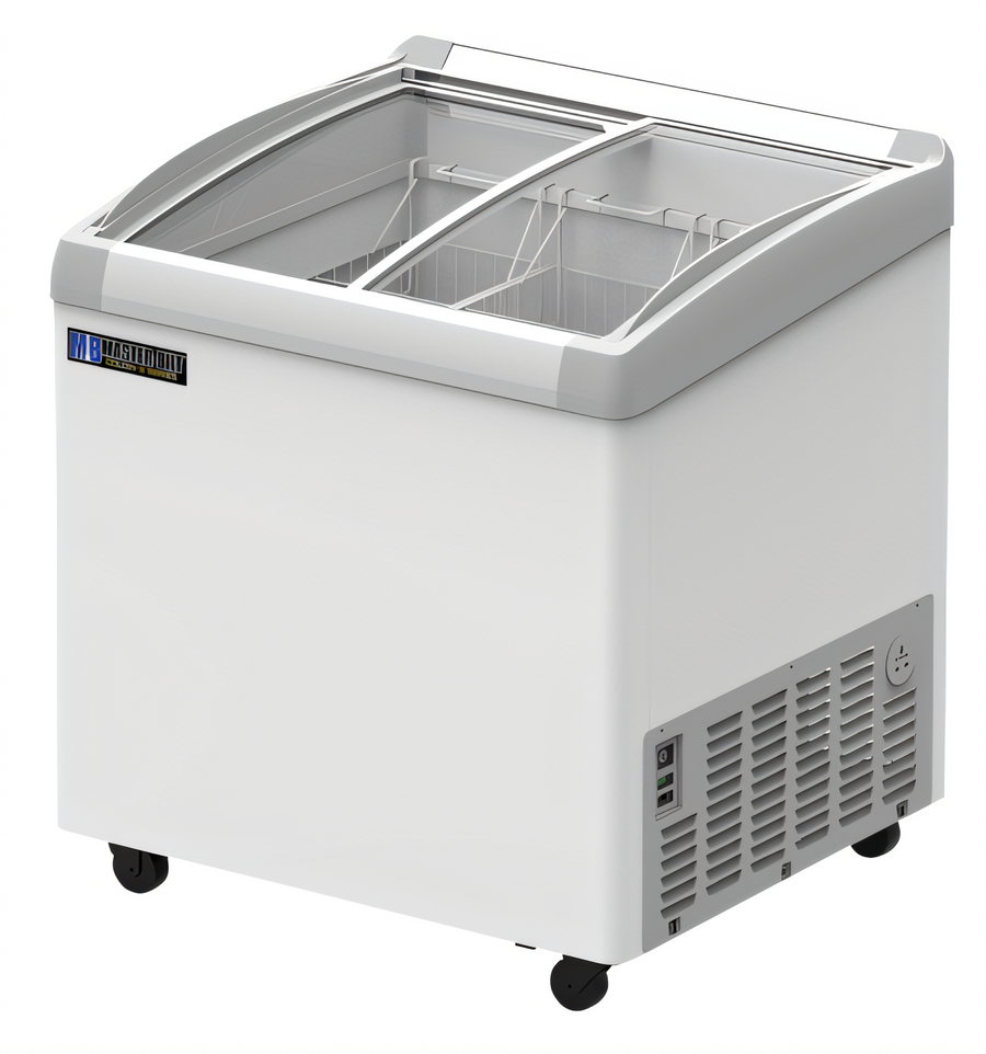 Product image #1 for Master-Bilt COLDIN-3 Curved Lid Display Chest Freezer, 7.2 Cu. Ft., Sliding Glass Lids