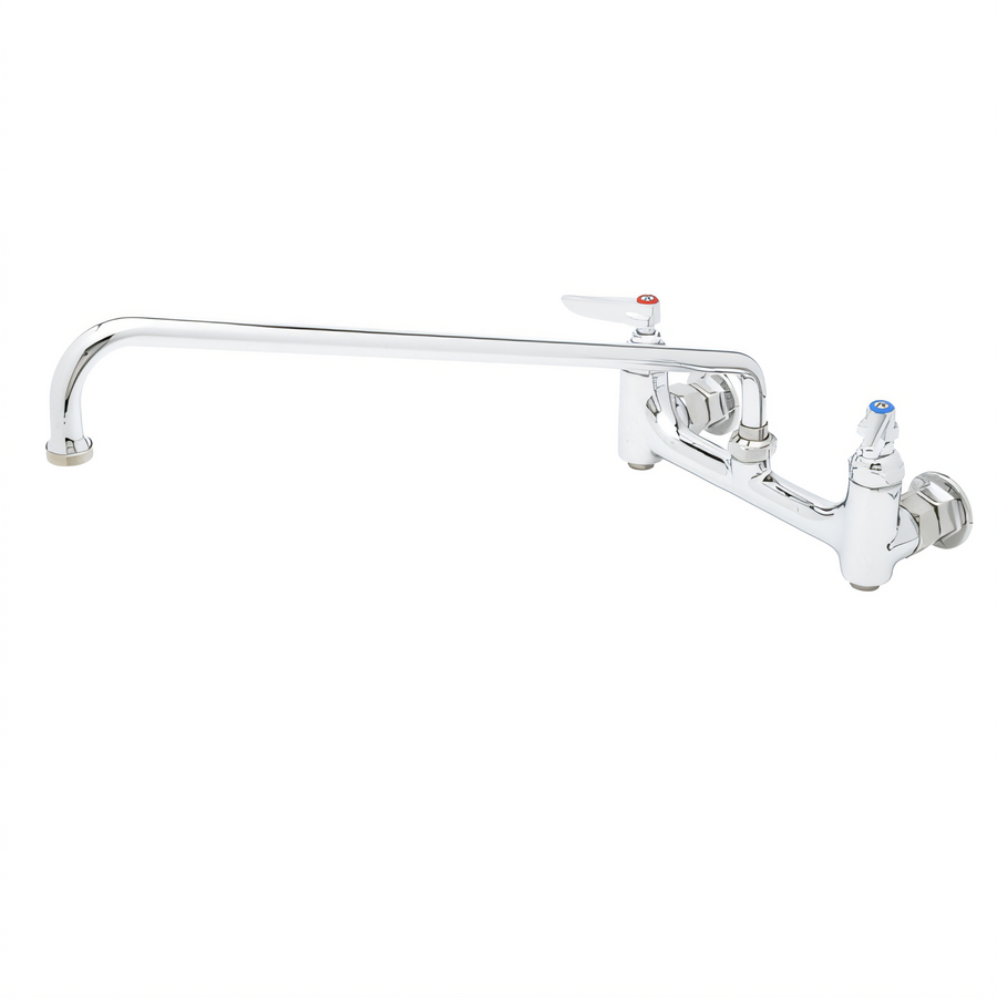 Product image #1 for T&S Brass B-0230-BST Wall-Mount Sink Mixing Faucet with 18-Inch Swing Nozzle