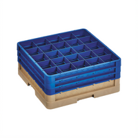 Traex Full-Size 25-Compartment Closed-Wall Compartment Glass Rack