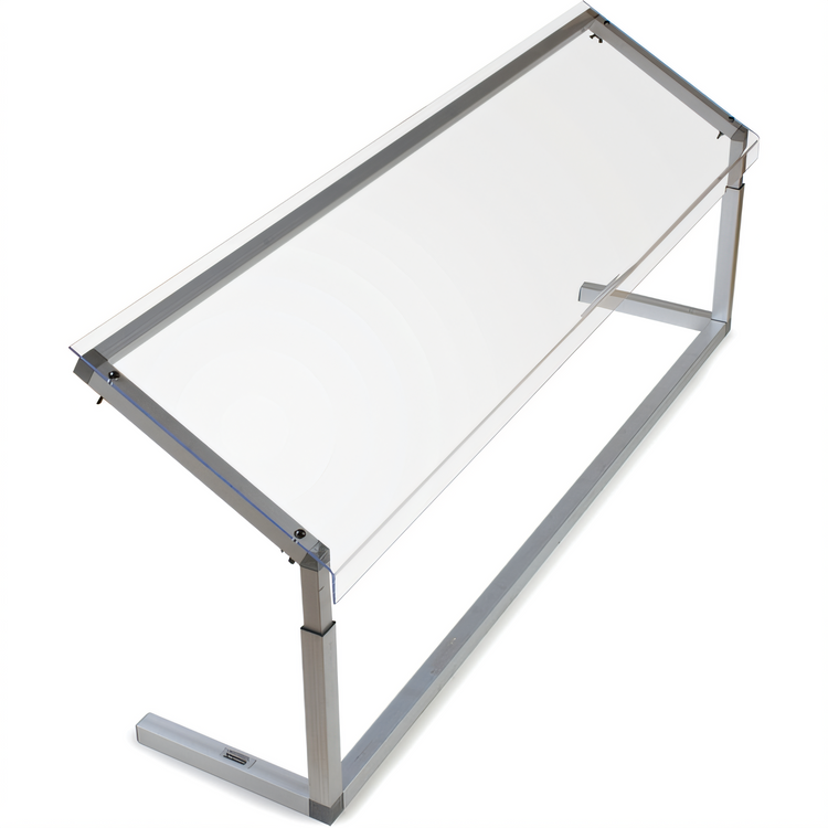 Product image #1 for Carlisle 60-Inch Freestanding Single-Sided Adjustable Portable Sneeze Guard with Clear Acrylic Shield and Aluminum Frame