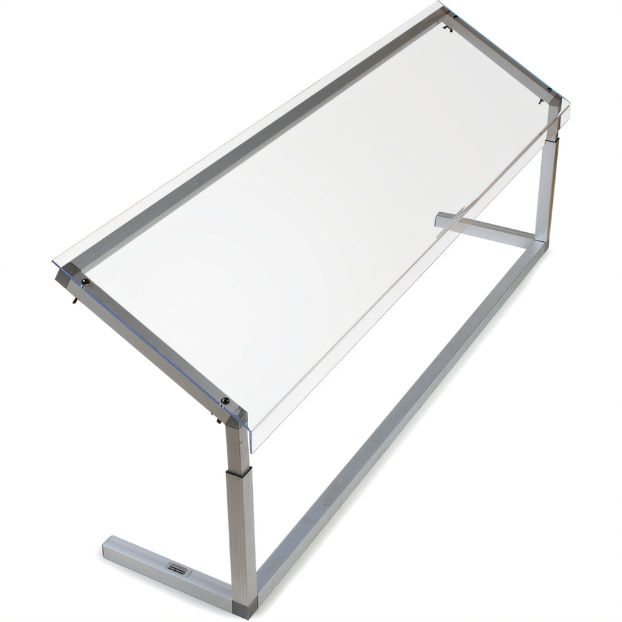 Product image #1 for Carlisle 60-Inch Freestanding Single-Sided Adjustable Portable Sneeze Guard with Clear Acrylic Shield and Aluminum Frame