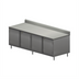 Thumbnail image #1 for BK Resources Stainless Steel Chef Table Cabinet Base with Hinged Doors and Locks, 96 x 36 x 39.75 Inches, 5-Inch Riser