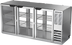 Thumbnail image #1 for 72-Inch Three-Section Pass-Thru Back Bar Refrigerator with 6 Glass Doors
