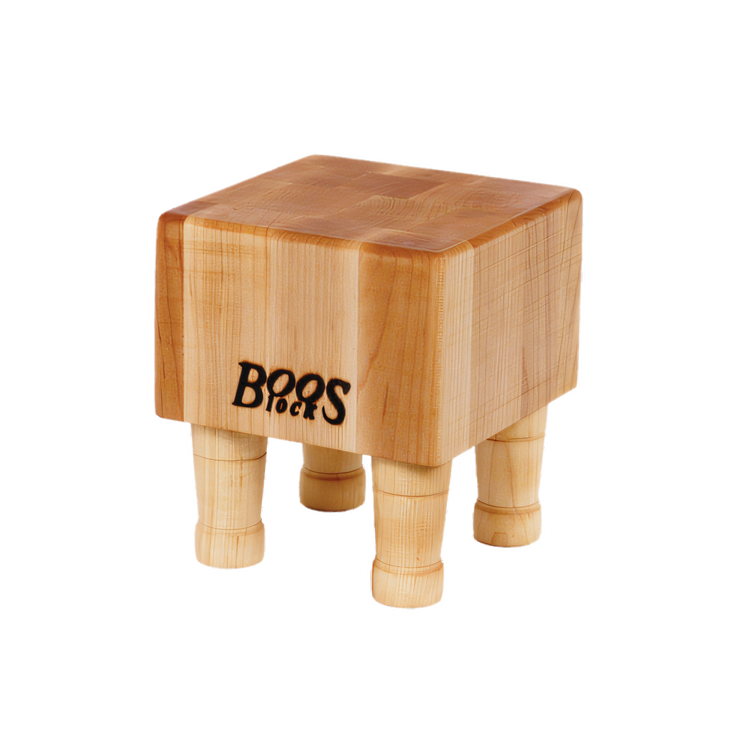 Product image #1 for John Boos Gift Collection 6 x 6 x 4 Inch End Grain Northern Hard Rock Maple Mini-Block Cutting Board with Wooden Legs