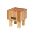 Thumbnail image #1 for John Boos Gift Collection 6 x 6 x 4 Inch End Grain Northern Hard Rock Maple Mini-Block Cutting Board with Wooden Legs