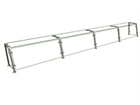 Hatco Flav-R-Shield Full-Service Pass-Over Food Shield, 4-Bay, 144 x 11.5 x 18 Inches