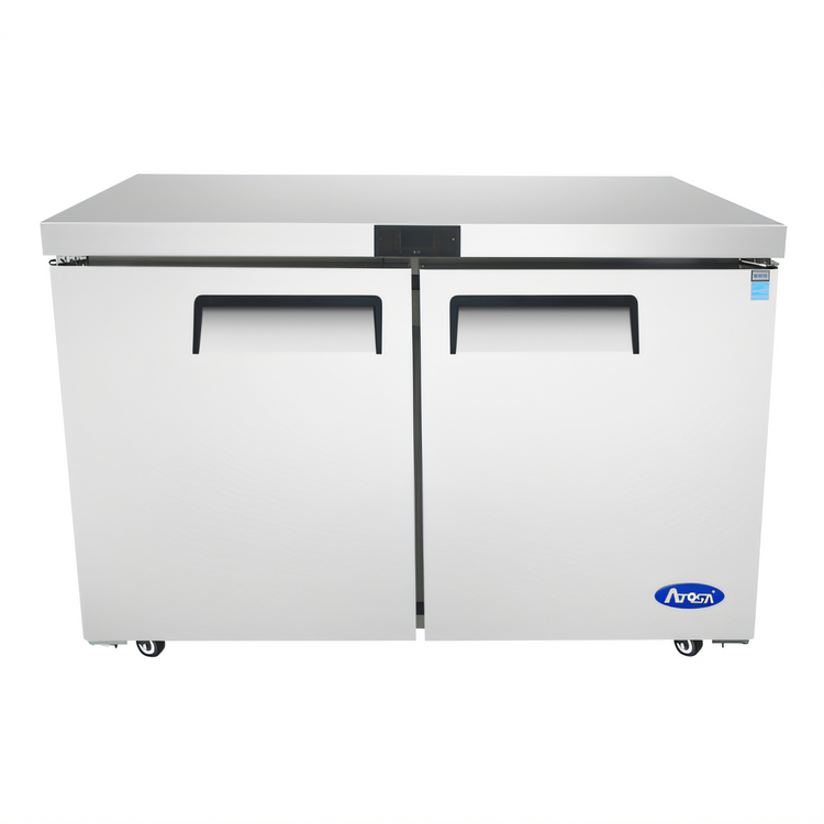 Product image #1 for Atosa Two-Section Undercounter Reach-In Refrigerator, 48-1/4 Inch W, 13.38 Cu. Ft., Solid Doors
