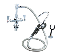 OptiFlow Lead-Free Dual Valve Deck Mount Pot Filler with 72-Inch Stainless Steel Braided Hose