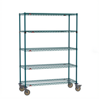 Super Erecta 5-Tier Wire Stem Caster Cart, 48 x 18 x 68 Inches