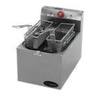 Thumbnail image #1 for Eagle Group RedHots EF10-120 Countertop Single-Tank Electric Fryer, 15 lb. Fat Capacity, Stainless Steel, Thermostatic, 120V