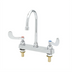 Thumbnail image #1 for 8-Inch Center Deck-Mount Workboard Faucet with 5-3/4-Inch Swivel Gooseneck Spout and 1.2 GPM Aerator