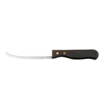 Thumbnail image #1 for American Metalcraft KNF6 5-Inch Stainless Steel Stamped Steak Knife, Rounded Tip, Jumbo Black Plastic Handle Case of 24