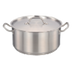 Thumbnail image #1 for Omcan 25 Quart Stainless Steel Brazier Pan with Cover