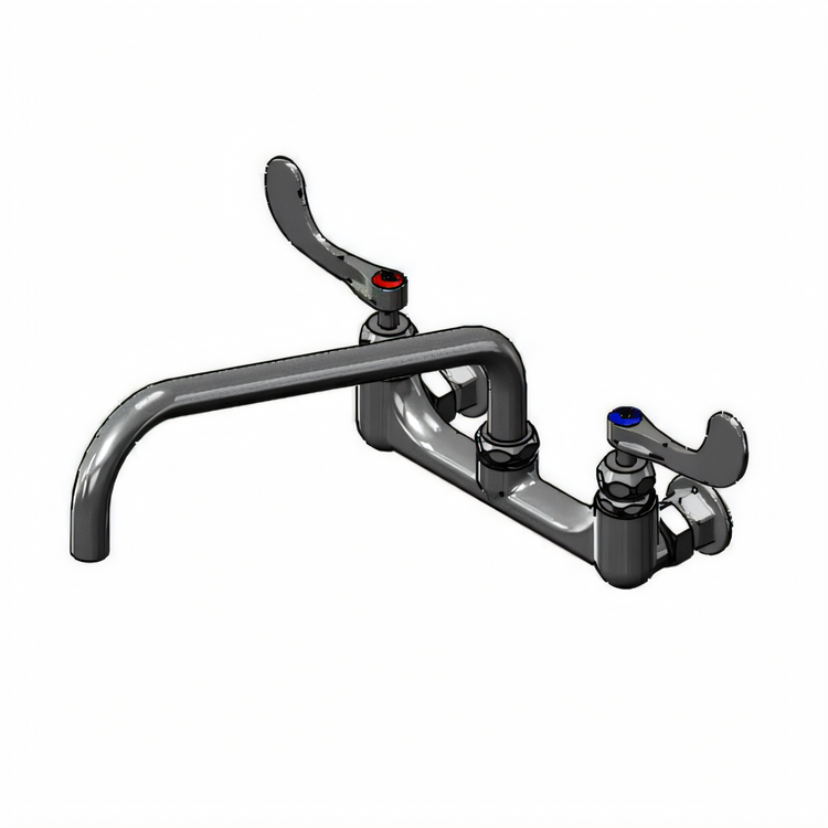 Product image #1 for T&S Brass Big-Flo Wall-Mount Mixing Faucet with 14-Inch Swing Nozzle