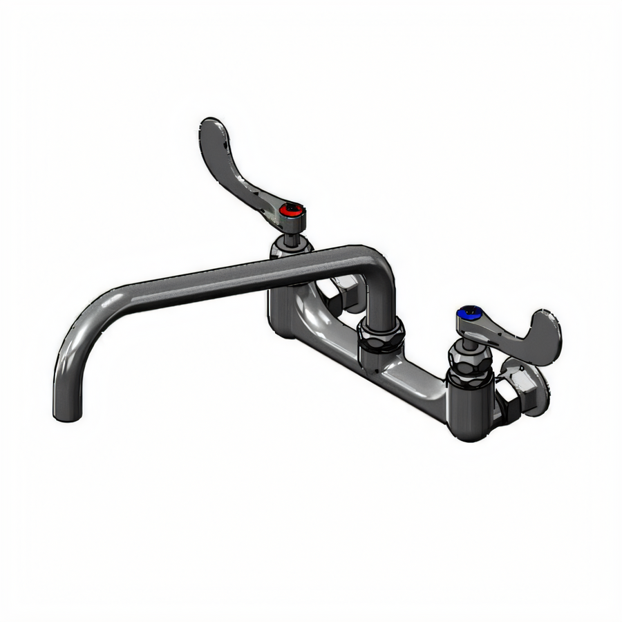 Product image #1 for T&S Brass Big-Flo Wall-Mount Mixing Faucet with 14-Inch Swing Nozzle
