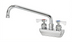 Thumbnail image #1 for Krowne Royal Series Splash-Mounted Commercial Faucet with 10-Inch Swing Spout, 4-Inch Centers, and Ceramic Valves