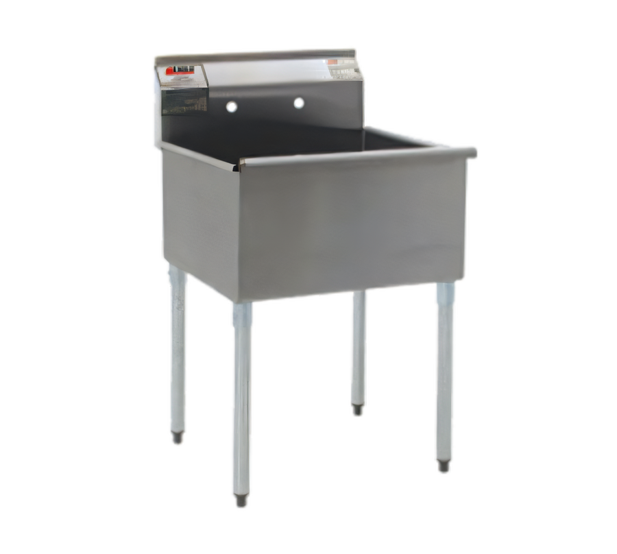 Product image #1 for Eagle Group One-Compartment Utility Sink with Legs, 37-3/8 x 28 Inches, 16-Gauge 430 Stainless Steel