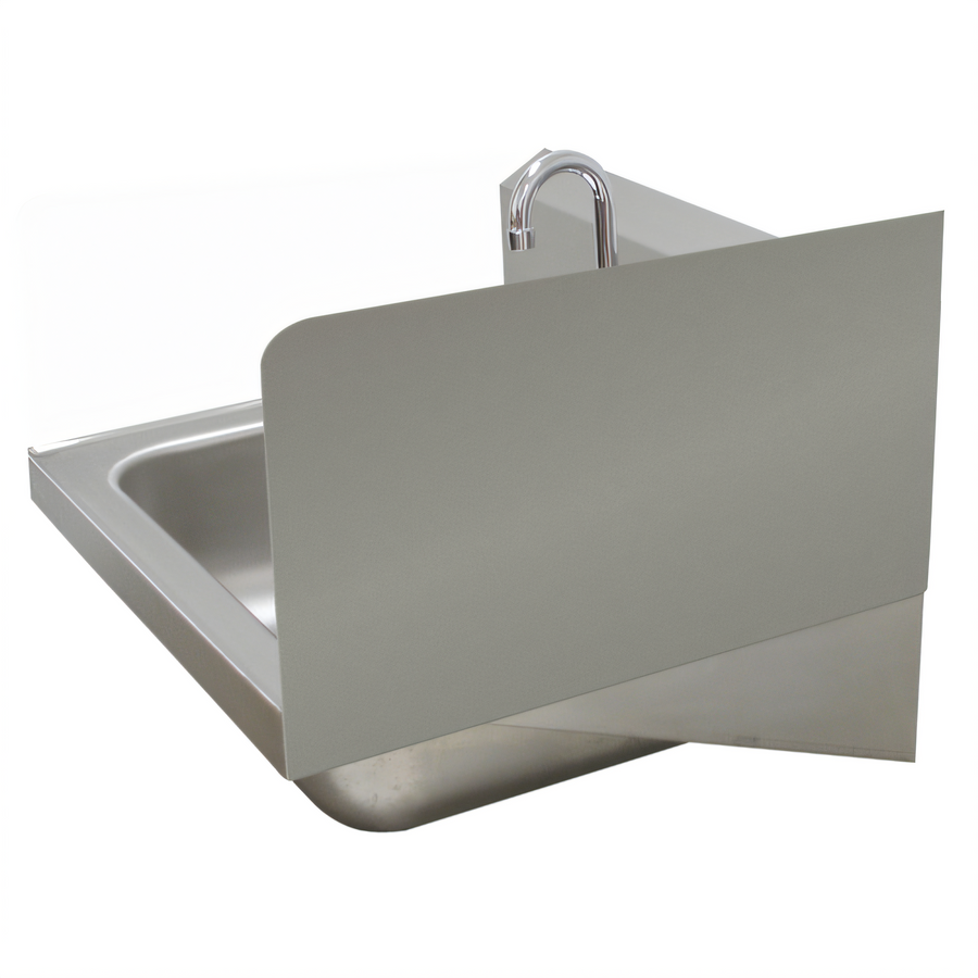 Product image #1 for Advance Tabco Welded Single-Sided Hand Sink Side Splash, 12-Inch Installed Height, For 16 x 14 Inch Bowl
