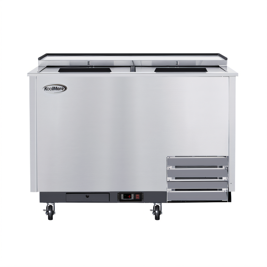 Product image #1 for KoolMore 50-Inch Commercial Glass Chiller/Froster with 14 Cu. Ft. Capacity and Top Sliding Door
