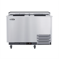 KoolMore 50-Inch Commercial Glass Chiller/Froster with 14 Cu. Ft. Capacity and Top Sliding Door